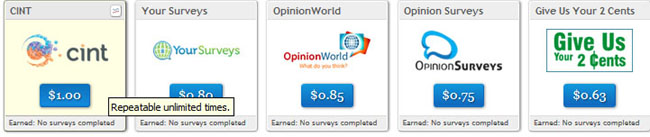 Ysense Daily survey routers 2